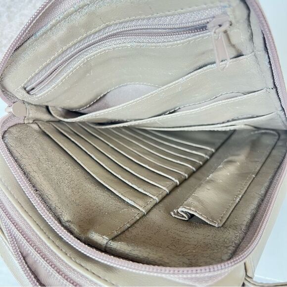 Rolf’s Leather Mushroom Tawny Tan Crossbody Wallet Organizer Bag Purse - Picture 9 of 13